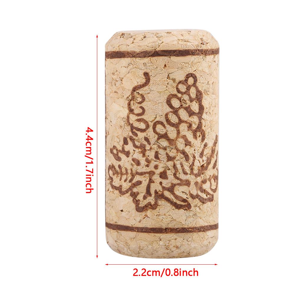 100PCS 22 *44mm Natural Cork StraightCorks Wooden Wine Bottle Stopper