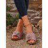 Women's Shoes Spring and Summer Wedge Heels Open-toe Flip-flops and Flip-flops