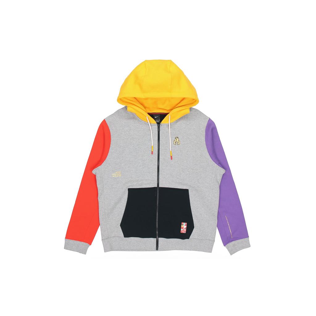 Nike Kyrie CNY Year Of The Pig Fleece Basketball Jacket Men Outerwear Grey AJ6425-063