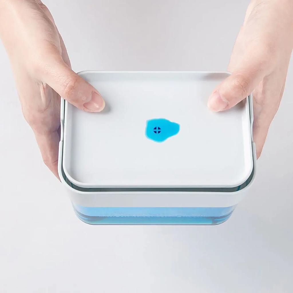 1pc, Press Type Soap Dispenser With A Sponge, Press Soap Box, Kitchen Dishwashing Detergent Liquid Dispenser