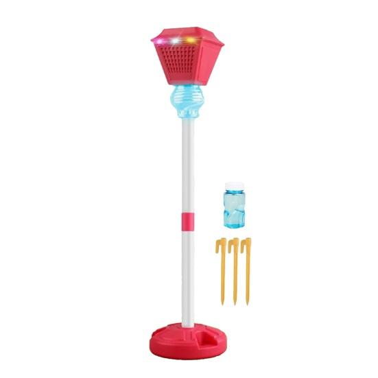 

1 Set Automatic Bubble Machine with LED Light & Music, Rechargeable Bubble Maker with Base, Height Adjustable Standing Bubble Blower красный
