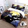 Wolf-Themed Art Set: Night Harmony Exquisite Three-piece Bedding Set Gift for Kids and Adults