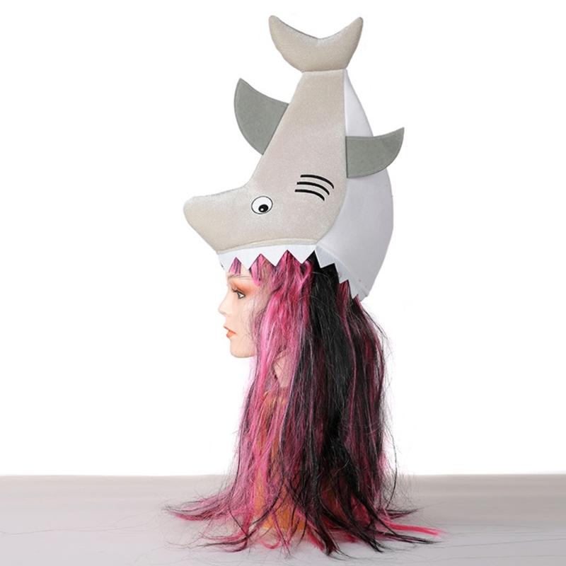 Halloween Große Pullover-Beanie-Mütze Übergroße Kopfbedeckung Party Feiertag Verkleidung Warme Mütze Übergroßes Hai-Thema für Teenager