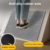 Floor Mat Anti-Slip Design Water Absorbent Quick Drying Bathroom Mat Durable Braided Texture Entryway Rug
