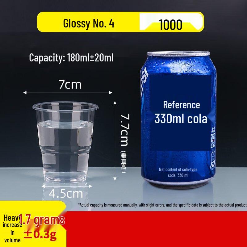 ZISIZ Disposable Transparent Plastic Water Cups