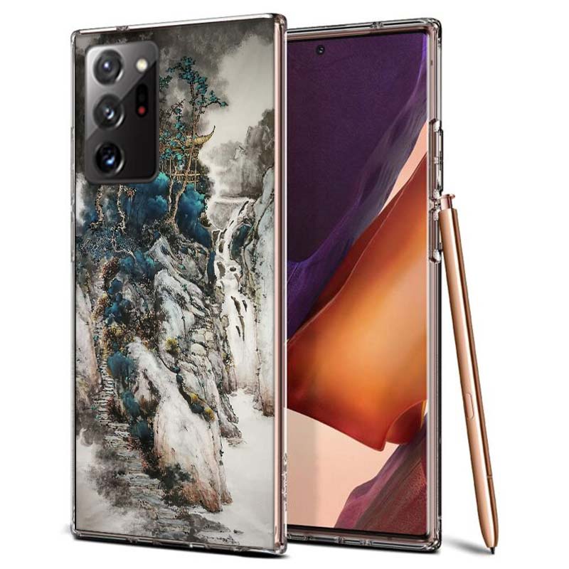 Chinese Style ink Painting Art Phone Case for Samsung A55 A35 A25 A15 A07 A05S A16 A17 A26 A36 A37 A56 A57 Galaxy Note 20 10 A50