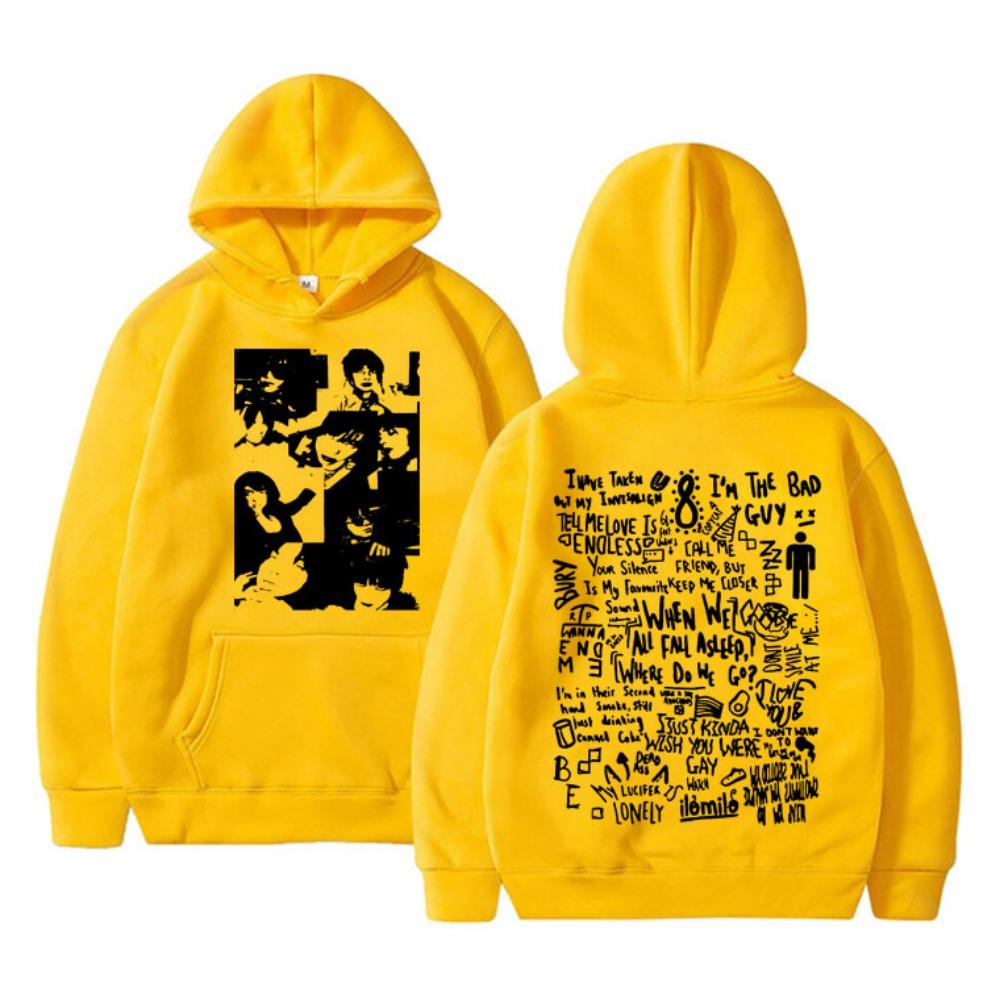 When We All Fall Asleep Where Do We Go Double Sided Graphic Hoodie Men Women Fashion Pullover Men's Oversized Sweatshirt