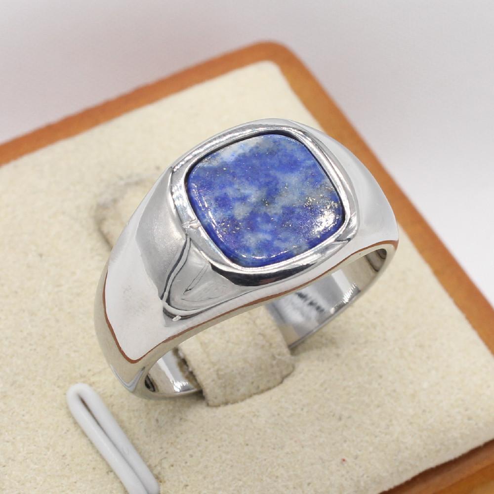 European and American Personalized Fashion Simple Square Gemstone Men's Ring