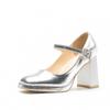 Fashion Women's Shoes Silver Slip On Chunky Sandals Square Toe Gold  Heels Branded Pumps Shallow Mouth Mary Jane Basketball Platform Swe