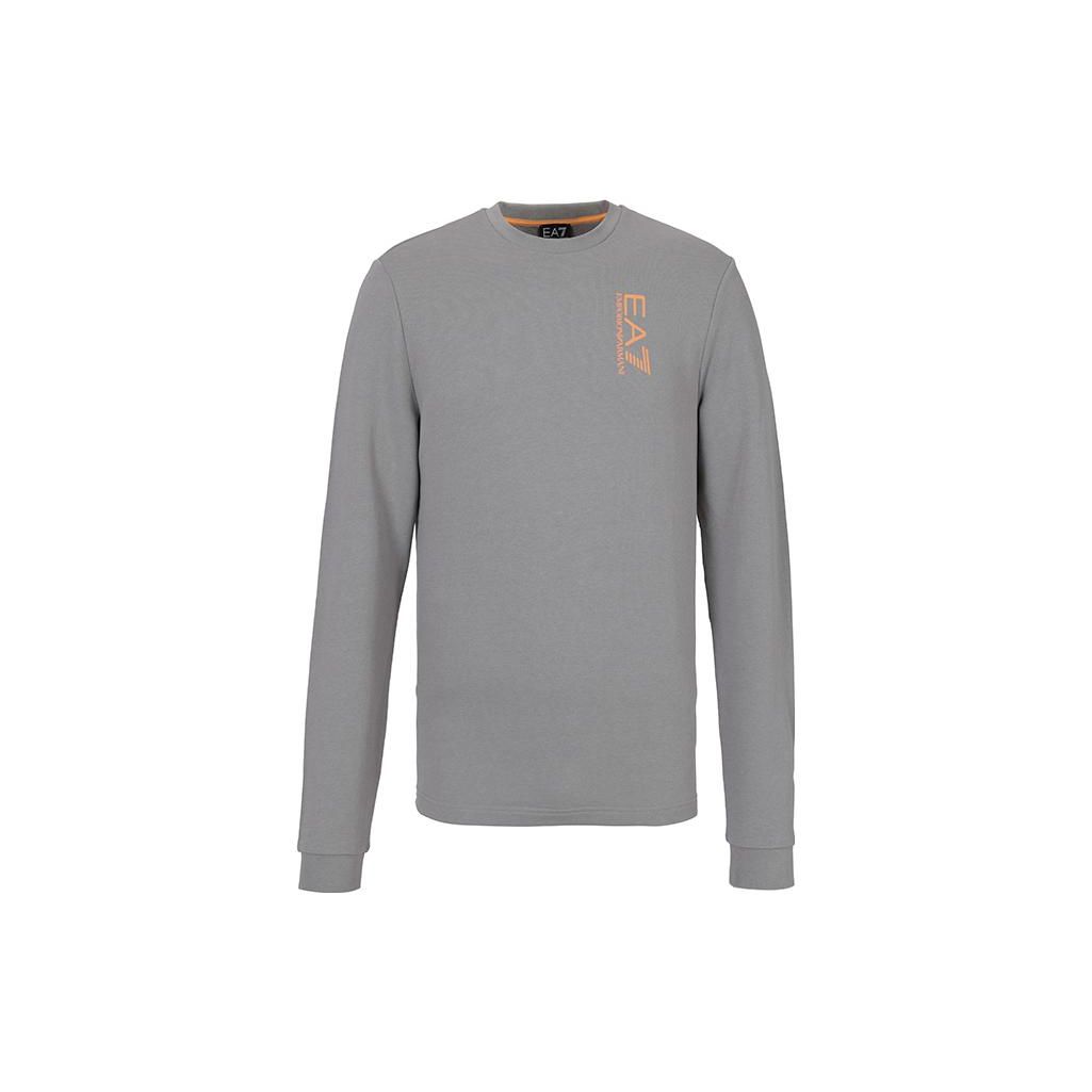 Emporio Armani FW22 EA7 Series Letter Number Print Crew Neck Pullover Sweatshirt Men sweatshirt Gray 6LPM59-PJHDZ-1920 M