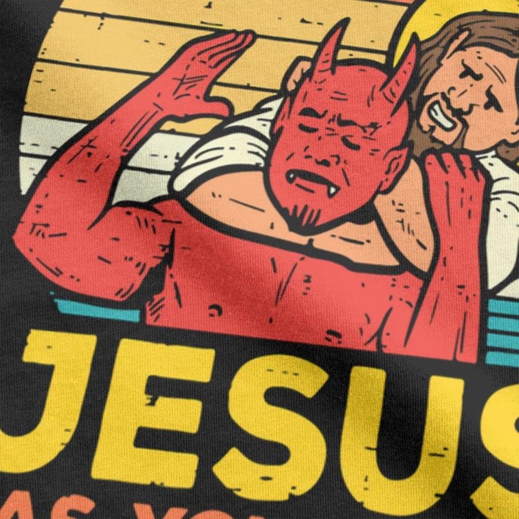 Jesus Has Your Back Jiu Jitsu Retro T Shirts Women And Men Cotton Vintage Short Sleeve Tee Shirt Plus Size Tops