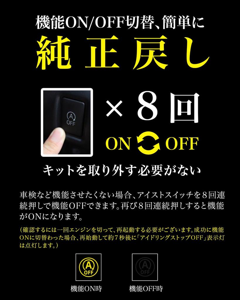 BGUCAR Delica Mini Idling Stop Canceller, Idling Stop Jumper, Coupler On, Dedicated Accessory, Function