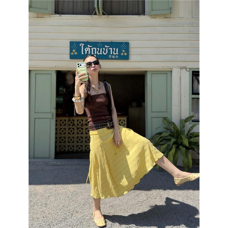 Pure And Seductive Fishnet Knit Slim-fit Tube Top Vest
