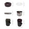 2L Dark Gray Insulated Food Container Multi Layer Stainless Steel Large Capacity Insulation Vacuum Food Jar