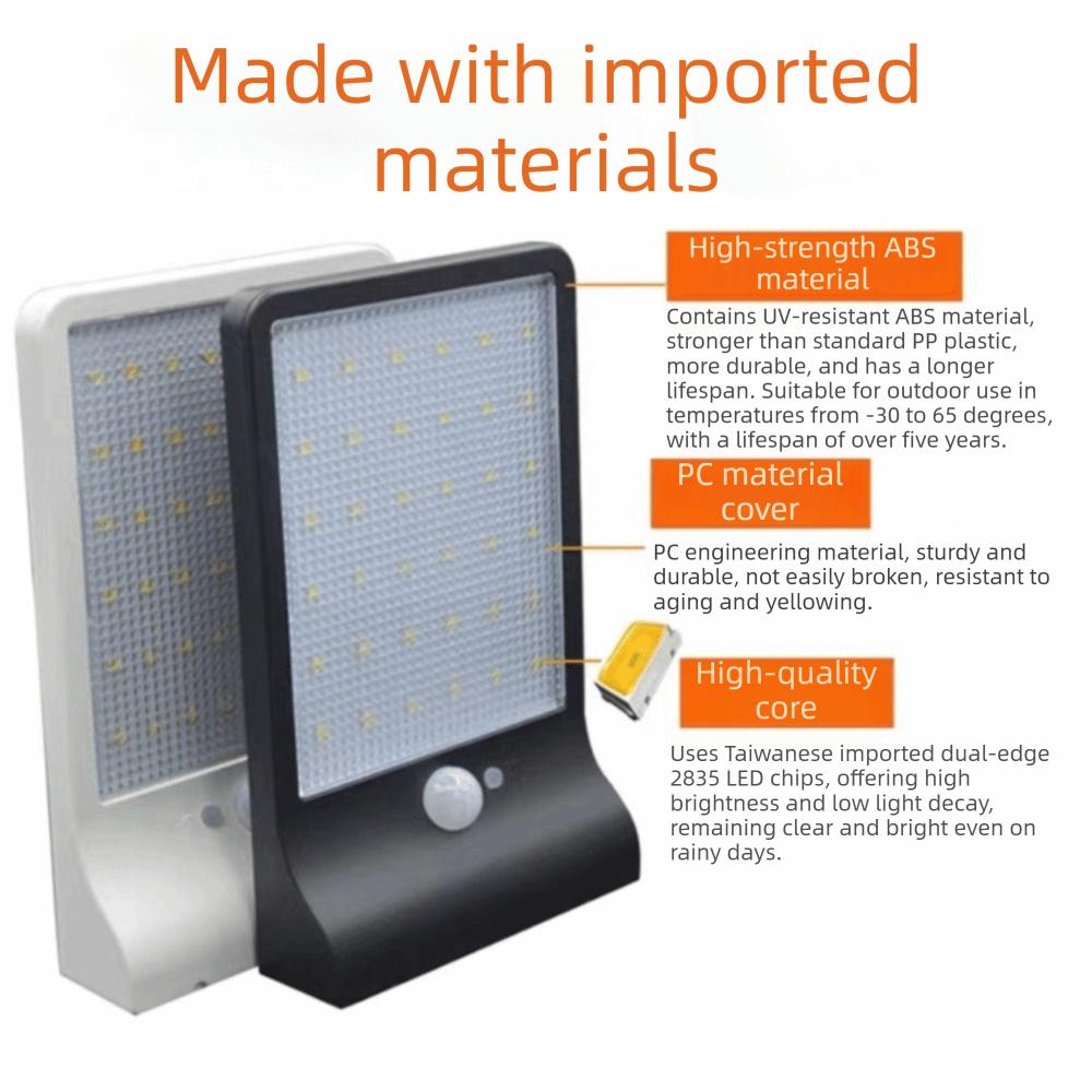 Solar Powered Waterproof Solar Wall Light 450LM 3.5W LED Solar Light PIR Sensor Aluminum Solar Street Light Garage Area