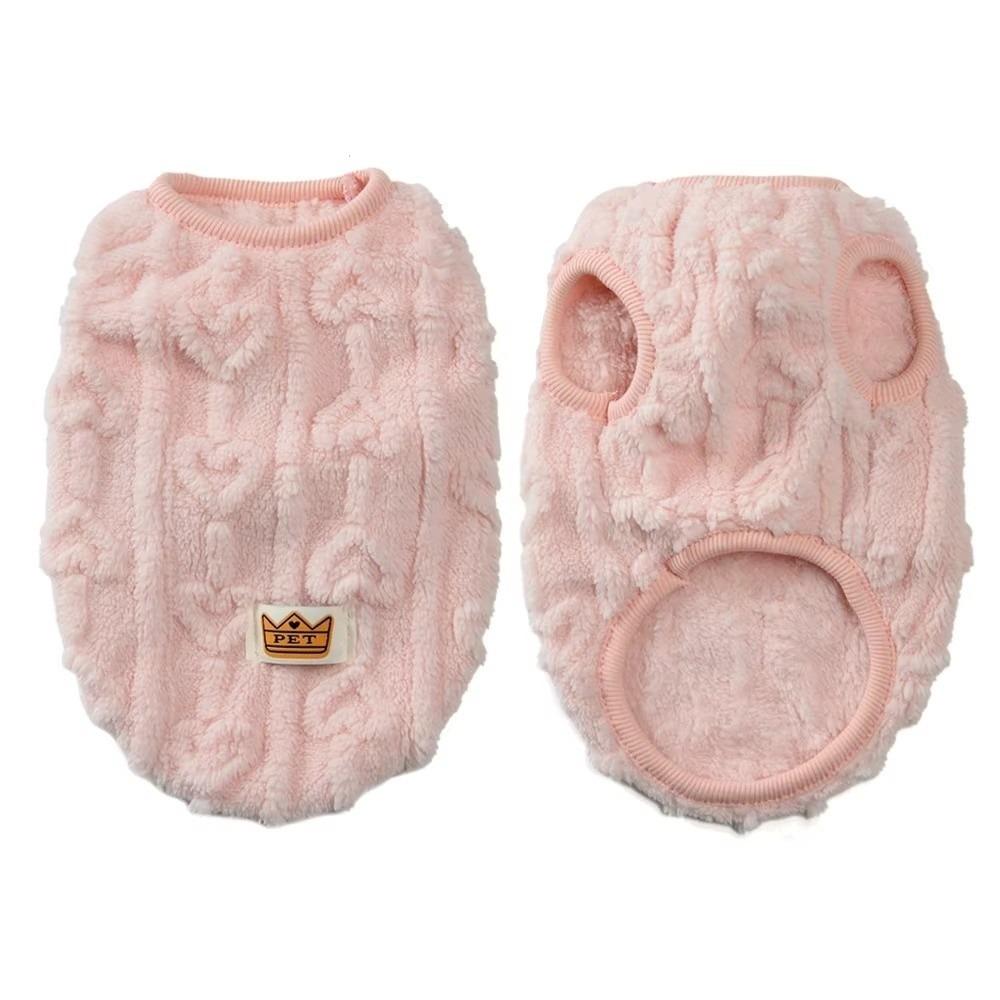 

Cute Pet Vest Jacket Love Print Costume Puppy Outfits High Quality Fleece Dog Clothes Cats S розовый