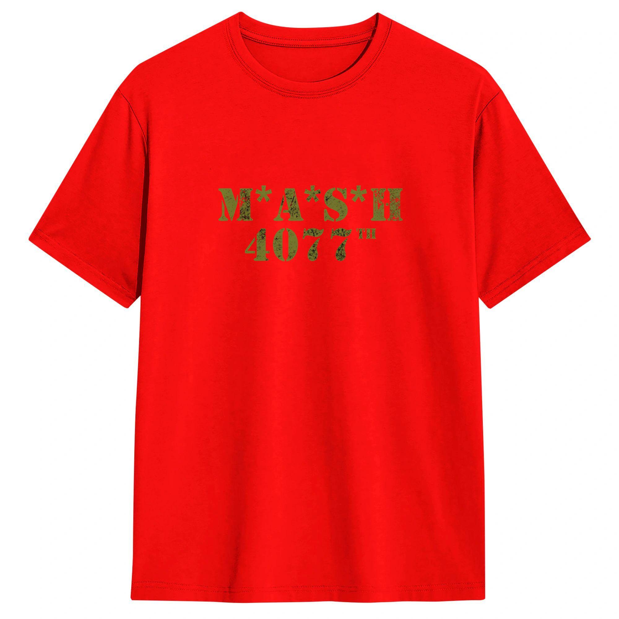 MASH 4077 TShirt Summer Cotton T Shirts For Unisexs Harajuku Pattern Tshirt ShortSleeve Vintage Tops S