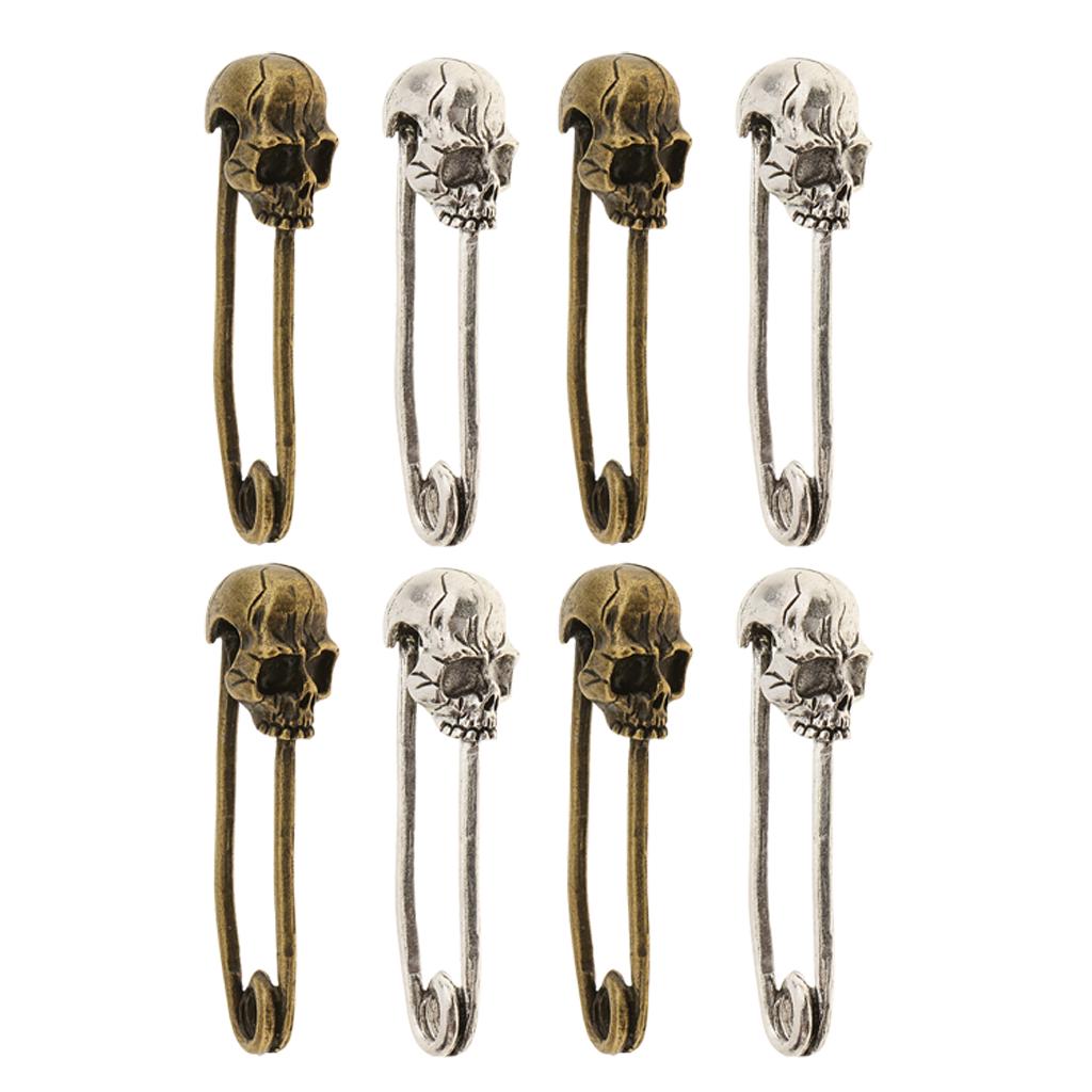 

8шт Новый дизайн череп голова форма булавки DIY ювелирные изделия изготовление кулон 2 цвета