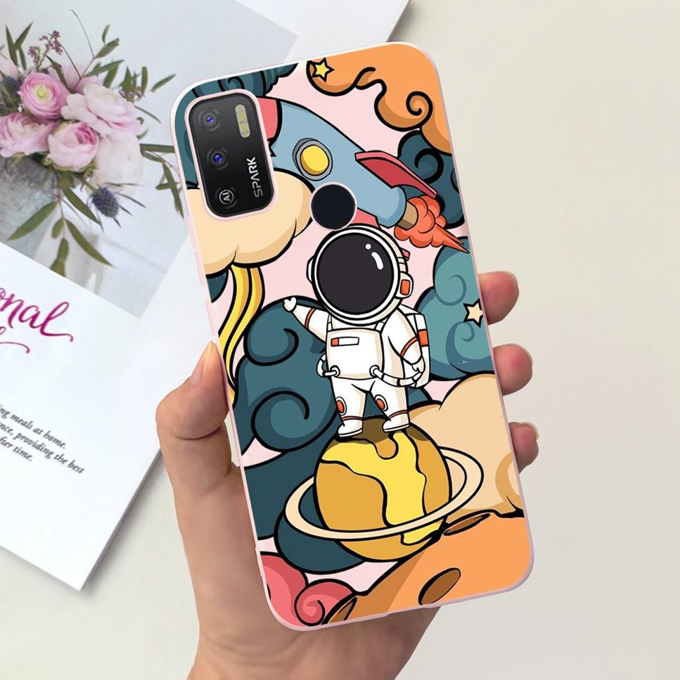 For Tecno Spark 5 Air 7.0" Case Space Astronaut Cute Cat Soft Silicone Cover For Tecno Spark5 Air KD6a Bumper Phone Case Coque