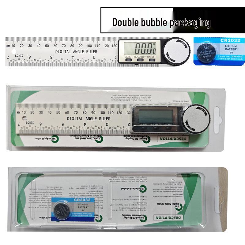 Two-in-One Digital Angle Finder & Protractor - Black and White Woodworking Tool