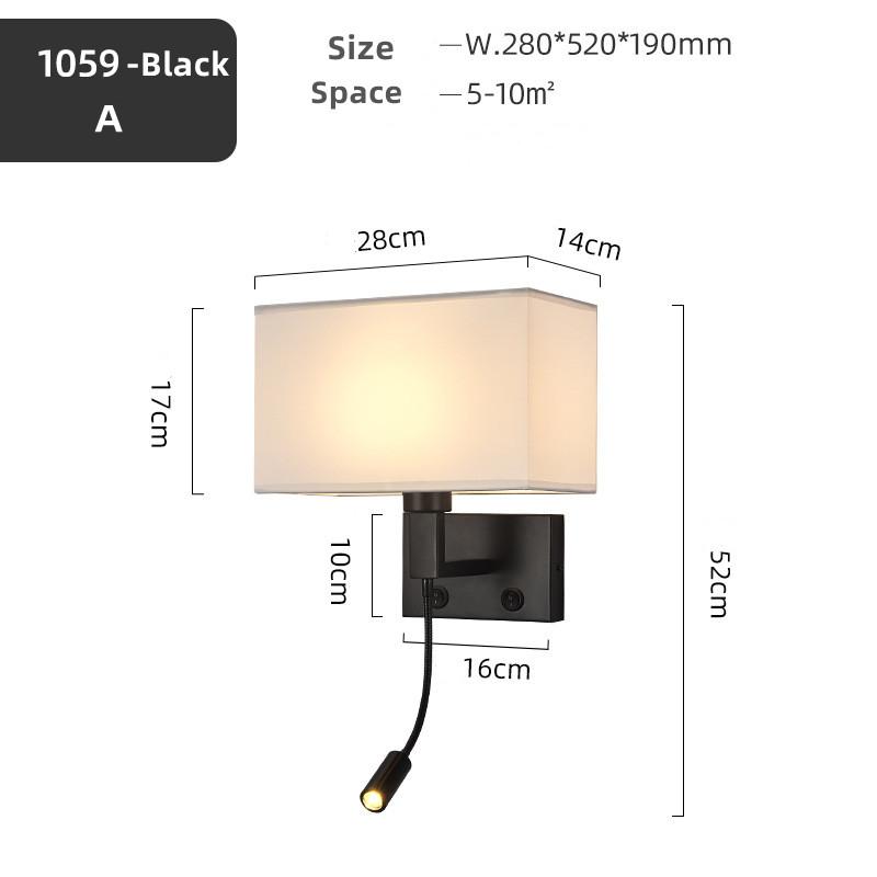 Modern LED Wall Lamp with 360° Rotation Spotlight Nordic Bedroom Wall Light for Reading Bedside Living Room Decoration 12W