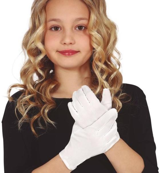 Children' Gloves White Magician Costume 17cm
