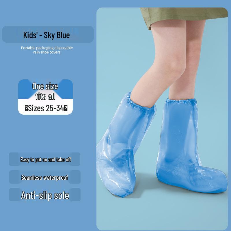 Portable Waterproof Thick Transparent Disposable Shoe Covers - Individually Packed for Outdoor Use