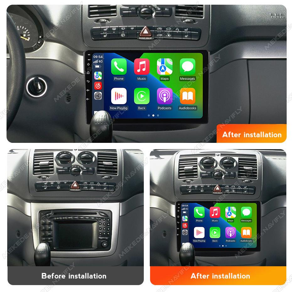 Mercedes-Benz Vito 2010-2015 ile uyumlu: Android Araç GPS Navigasyon MP5 Bluetooth Oynatıcı Carplay ile.