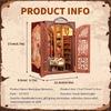DIY Book Nook Kit Miniature Wooden Dollhouse with Lights Bookshelf Insert 3D Puzzle Model Owl Bookstore Gifts