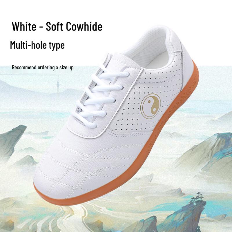 LIEYAO Unisex Leather Tai Chi Training Shoes 32