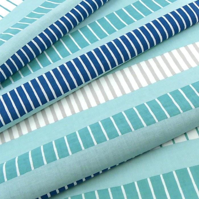 Hamawen Sample Tenugui Variegated Stripe Blue Approximately 34cm X 90cm