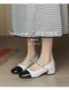 Grape Mother Same Mary Jane Women's Single Shoes Empty Bag Head Sandals French Thick Heel Square Head Versatile Small Fragrant Shoes