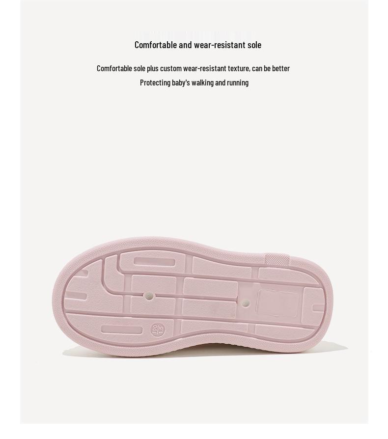 ABCkids 2026 Spring Velcro Sneakers for Girls - Pink & White, Sizes for Medium & Large Children