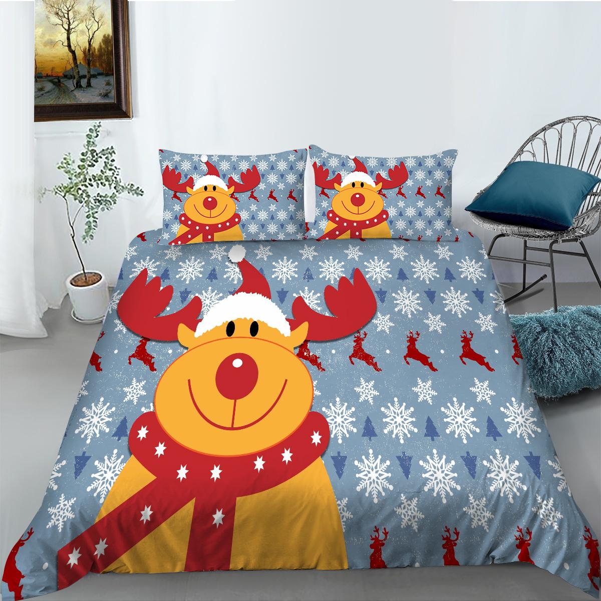 

Рождественский комплект постельного белья, пододеяльник с 3D принтом, мягкое домашнее постельное белье из микрофибры для мальчиков и девочек, очень пододеяльник EU Single 135x200cm