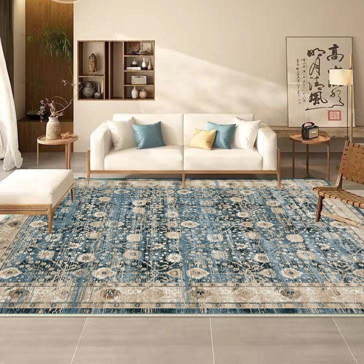 Persian Retro Carpet Living Room Big Size Non-slip Bedroom Decoration Rug Non-slip Mat for Kids Easy Cleaning Machine Washable