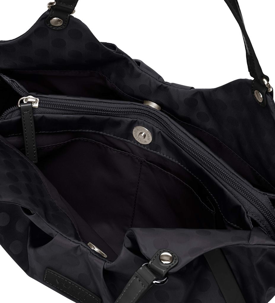 Dot Pattern Jacquard Enamel Accent Tote Black [Isaac] 2-Way Y42-08-24SC Women's