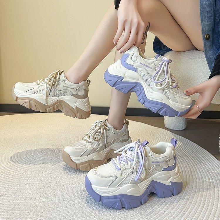 Fashion Best-Selling Forrest Gump Running Shoes - Women's Mesh Lightweight Sneakers, Campus Commute All-Match, Spring Trendy Daddy Shoes