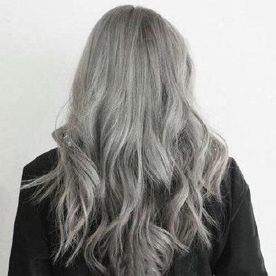 2016 New Hair Color Trend Silver Gray Curly Clip In Hair