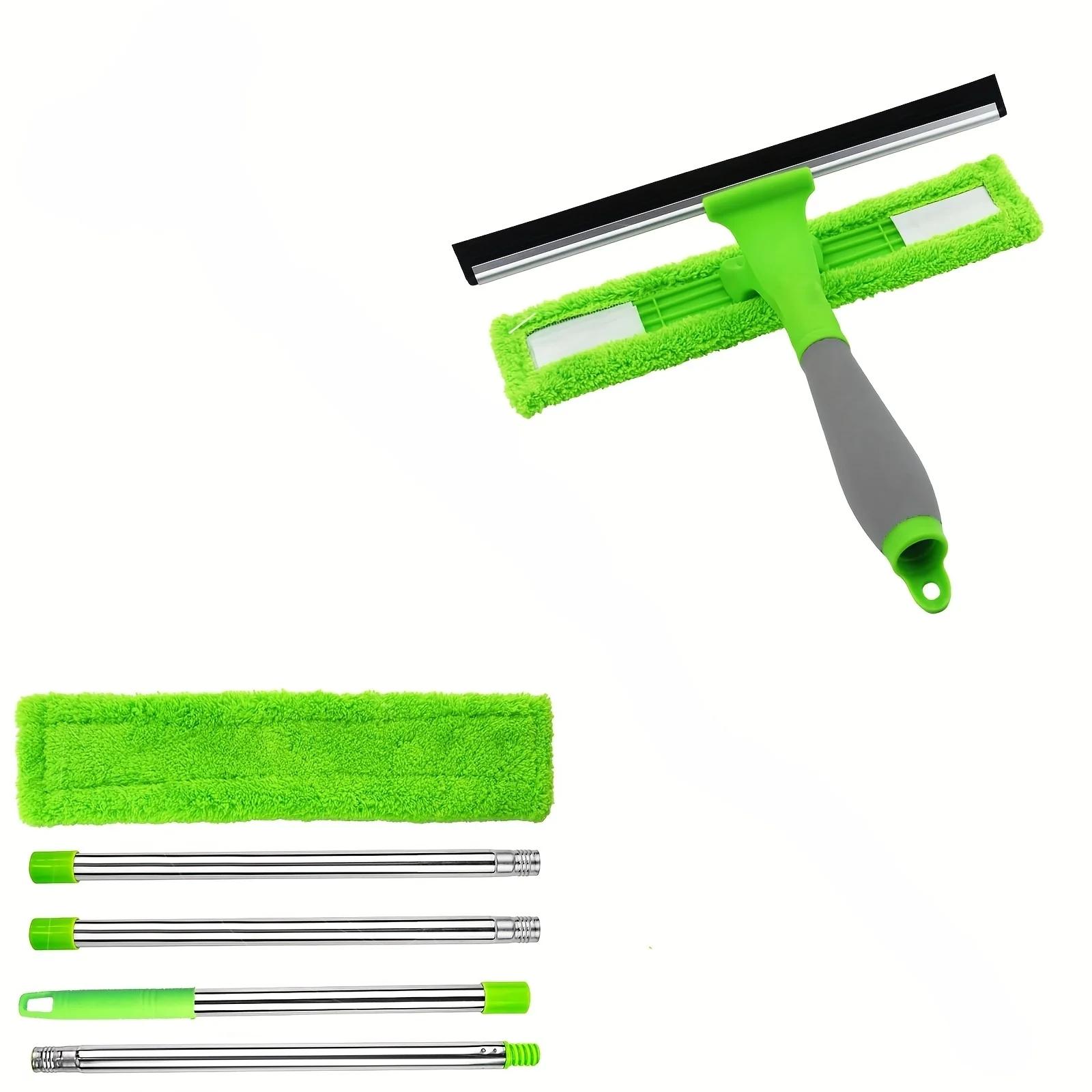 1set Household Windows Telescopic Glass Wiper Sponge Retractable Windshield Squeegee Cleaning Car Glass Door 67 In Handle