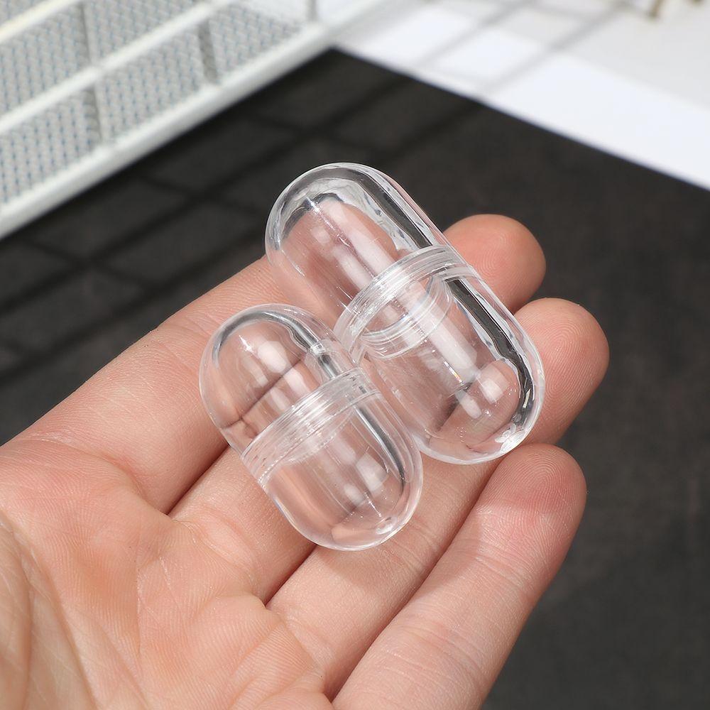 5Pcs/set Transparent Portable Drug Container Storage Box Pill Cases Empty Capsule Shell Medicine Splitters Bottle