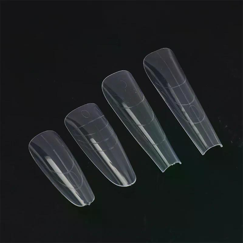 60Pcs Sandwich Nails Forms Nail Mold for Quick Nails Extension Plastic Nail Form Tools for Beginners Professionals Women