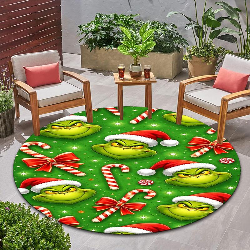 American Christmas Comedy How the Grinch Stole Christmas carpet Household goods decoration anti slip home table and chair mat aisle door mat carpet 5
