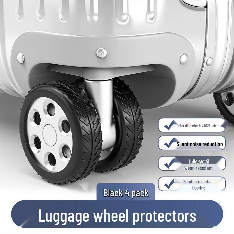 Silicone Silent Luggage Wheel Cover - Universal Replacement Accessory