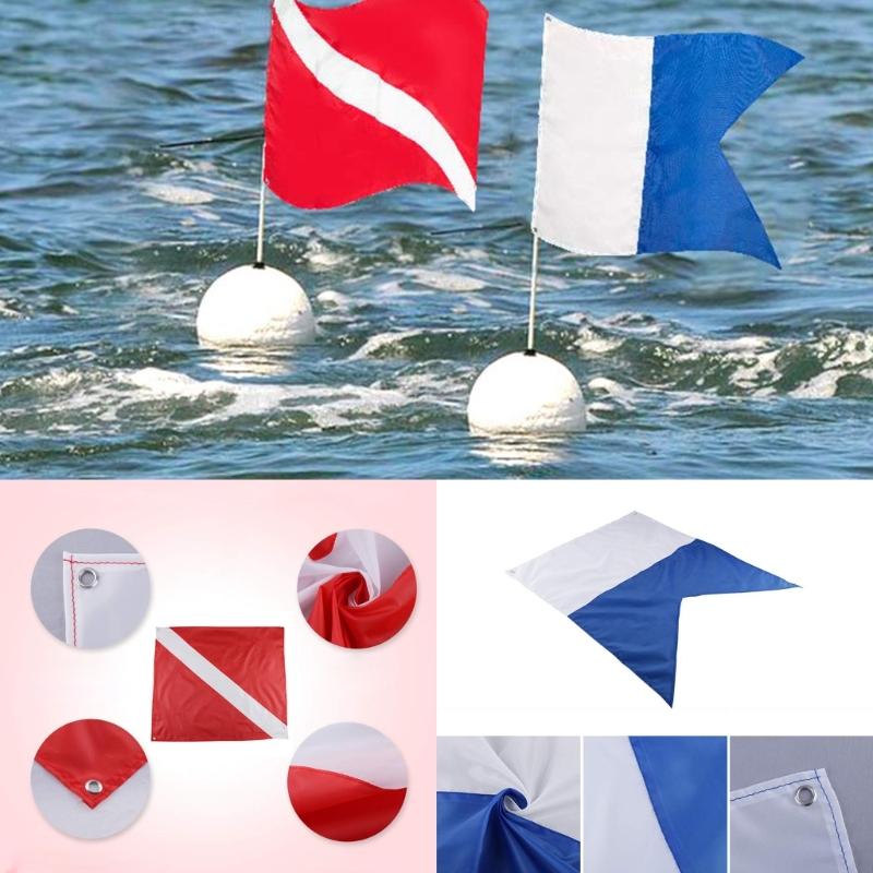 Bright Diving Alerts Markers Spools Reel Universals Large Scubas Diving Flags for Spearfishing Trip