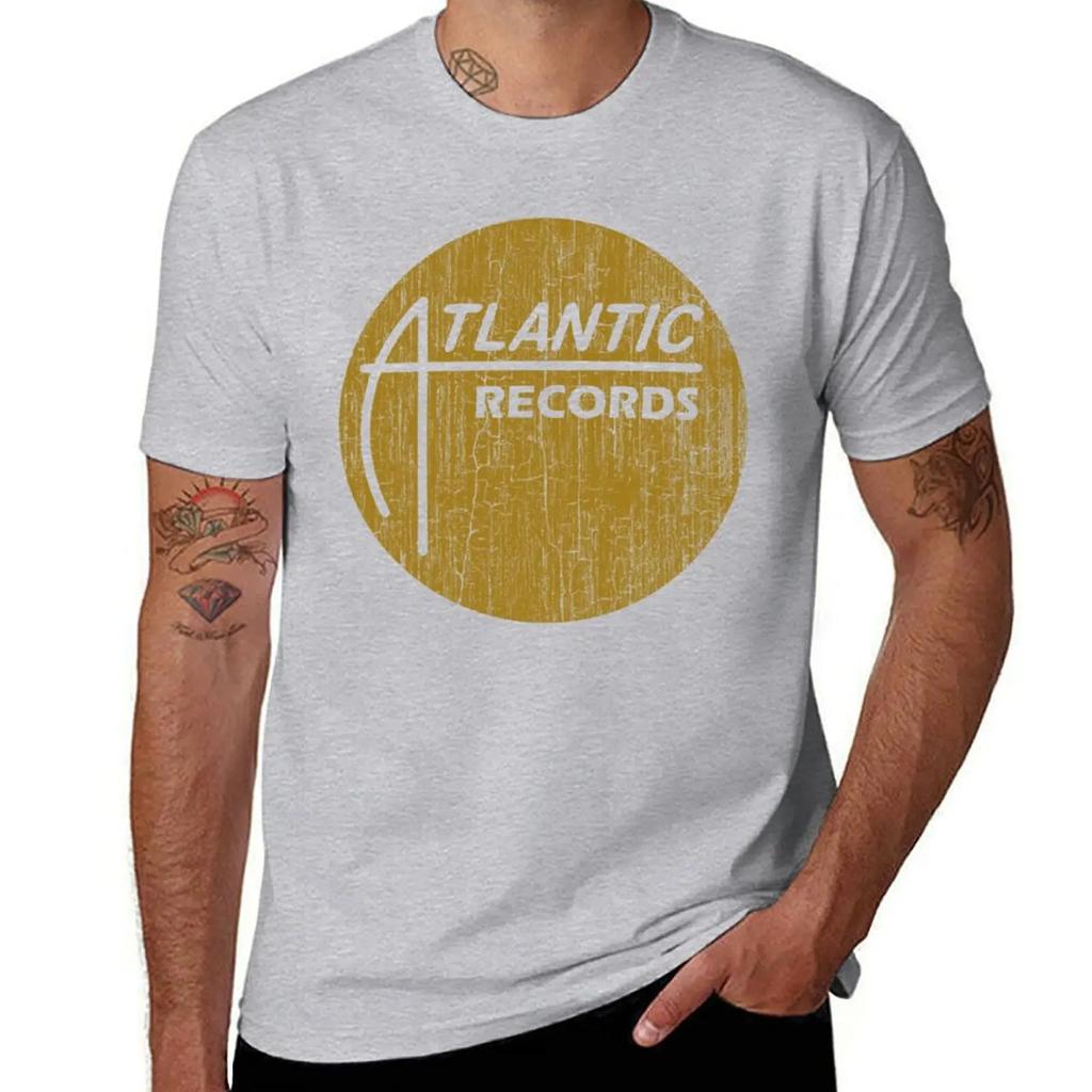 Atlantic Records T-Shirt übergroß Herrenkleidung Anime-Sachen Shirts Grafik-T-Shirt Herren