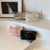 Stylish Summer Shoulder Bag For Women Small Square Casual Handbag In White Pink Black Silver