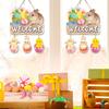 Easter DIY Hanging Ornament with Sting and Dispensing Glue, Easter Bunnies, Eggs and Carrot Elements, for Home Office Room Party