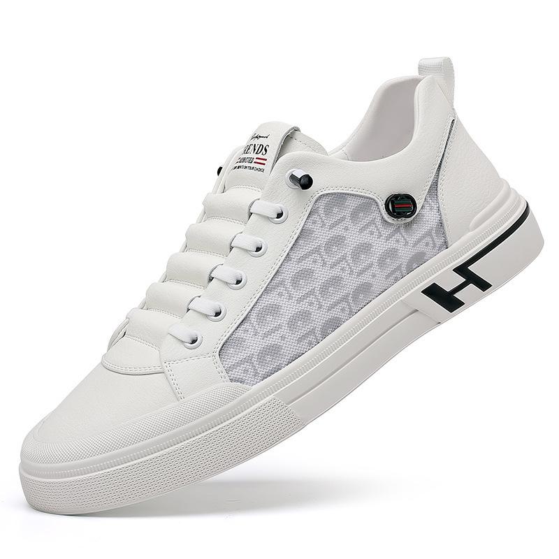

Summer mesh white shoes men s breathable trend men s board shoes comfortable and versatile sports and leisure shoes men s shoes 38