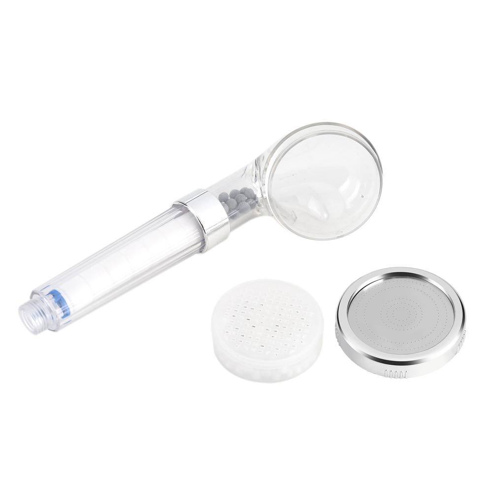 Negative Ions Bathroom Handheld Water Saving Shower Head Set with 3 Filters