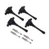Nissan Iridium Spark Plug & Ignition Coil Set of 4 Plug Ignition Serena C25 NC25 22401-ED815 22448-1KT0A Etc. External Product